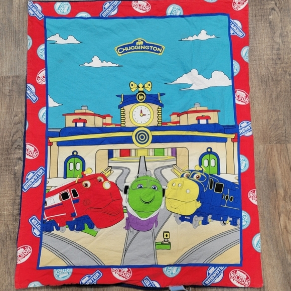 Chuggington Toddler Blanket Fleece Fabric Panel Train Brewster Wilson Koko 90s - Picture 1 of 7